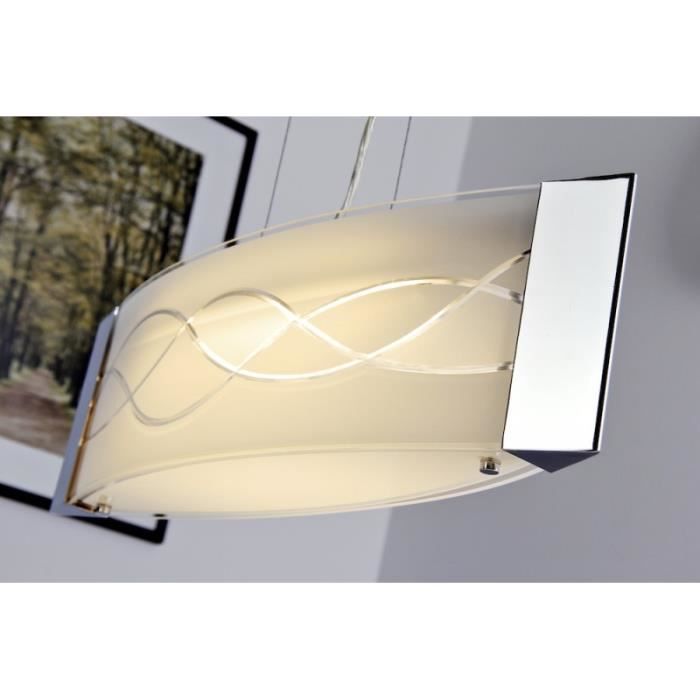 Lampe suspension argentée BOJANA