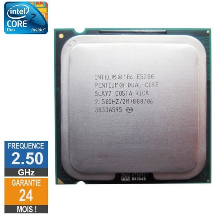 parallel breedte Een nacht Processeur Intel Pentium Dual-Core E5200 2.50GHz SLAY7 LGA775 2Mo -  Cdiscount Informatique