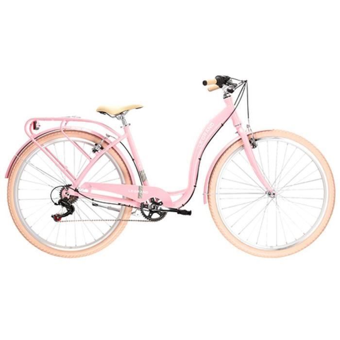 Vélo de ville femme LEGRAND Lille 2 D - rose/gris brillant - 17 pouces - 6 vitesses - V-brake