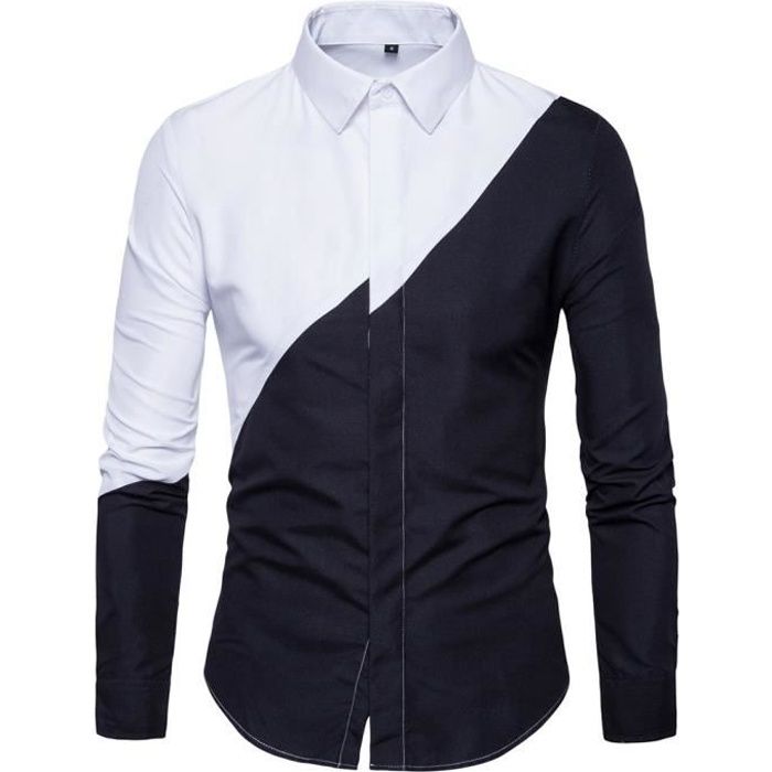 chemise bicolore homme
