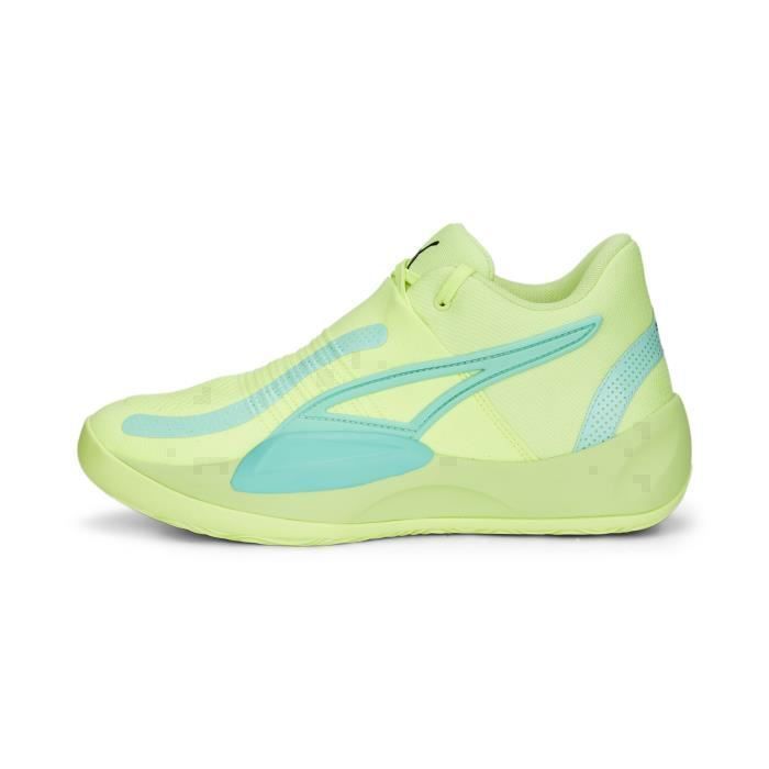 Chaussures de basketball indoor Puma Rise Nitro - fast yellow/electric peppermint - 45