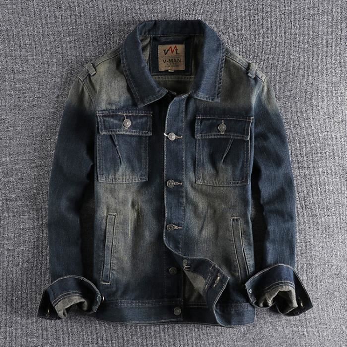 Veste Légère En Coton Vintage Homme Taille L - Fabriquée En France, Occasion Parfait état