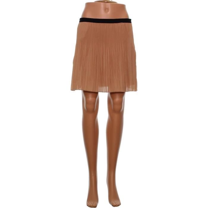Jupe plissée en velours Femme - Bordeaux - Jupes - Promod