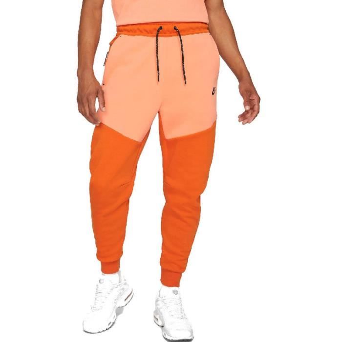 Pantalon de survêtement Nike TECH FLEECE JOGGER - Homme - Orange - Fitness - Coupe slim