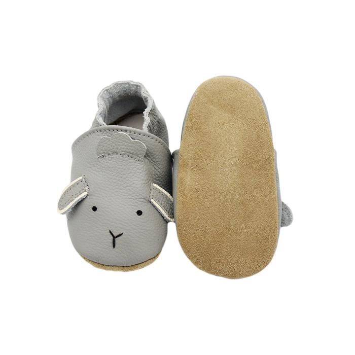 DAY8 Chausson Bebe Garcon Naissance Chaussure Premier Pas Bébé Fille Souple Chaussure Garcon Hiver Chaude Fourree Pas Cher a la Mode Basket Bebe Garcon Montante Scratch Printemps 