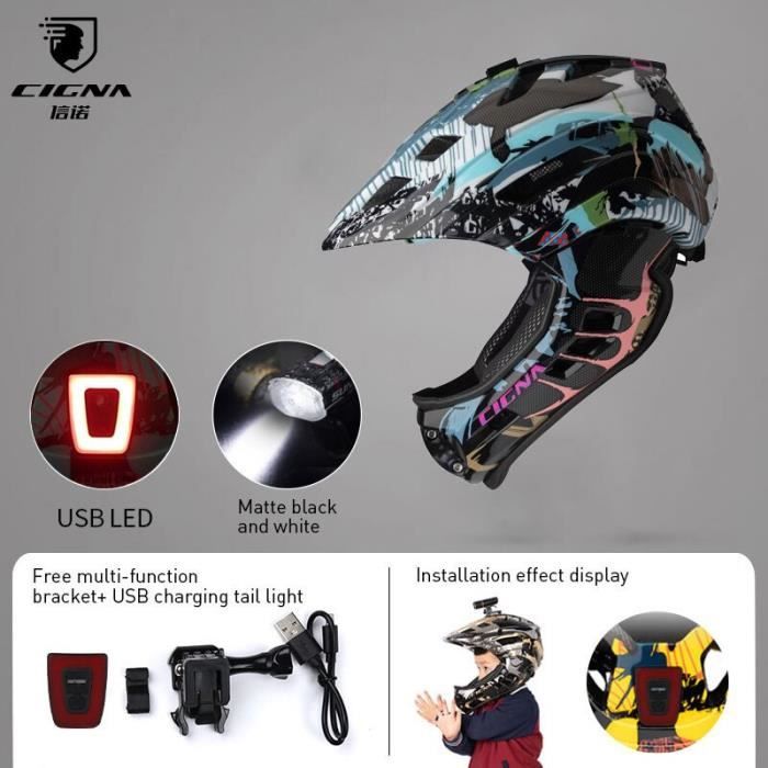 Casque Moto Et Vélo Pour Enfants - Ergonomique, Léger (670g) - Noir - Taille Unique - Hiver