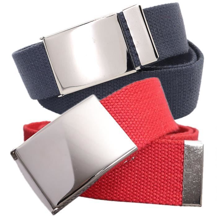 Ceinture Toile Camouflage - Boucle à Dégagement Rapide - Homme - Taille 130 - Neuf