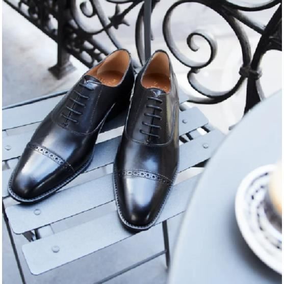 Chaussures Richelieu en Cuir Noir pour Homme MC FINLAY Peter