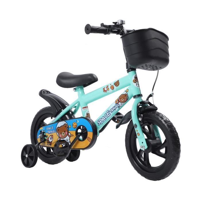 Pwshymi Vélo pour enfants avec roues d'entraînement Vélo pour enfants de 12 pouces, équitation Stable, cadre en acier à sport velo