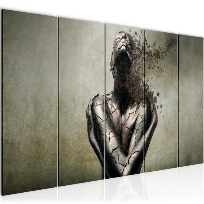 Tableau Sur Toile Abstrait – Grand Format 200x100 Cm, Pret à Accrocher