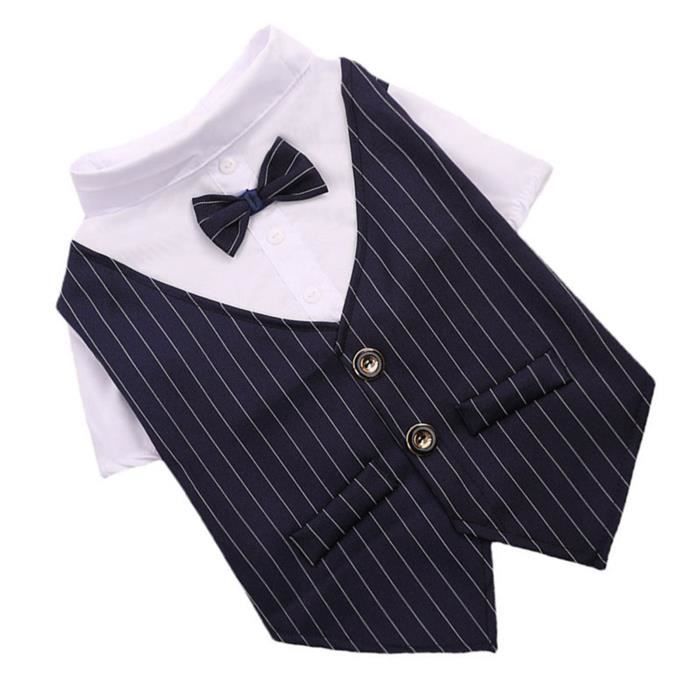 Meilleurs prix pour Costume pour chien SALUTUYA - Doux et léger - Rayures marine - Taille XL - Pour chien de 160-165 cm