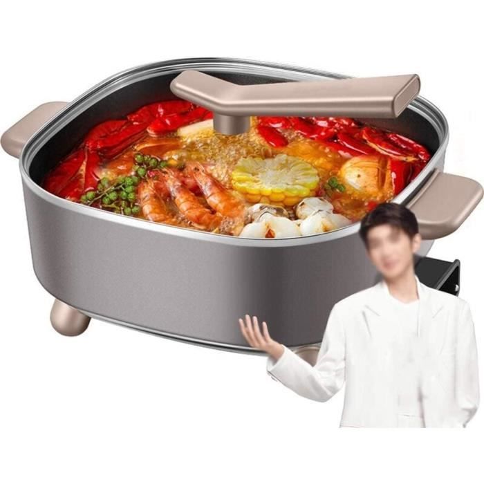 Marmite Électrique 2.5L GLOGLOW - Antiadhésive, Multifonction - Pour Friture, Cuisson Vapeur - Prise UE