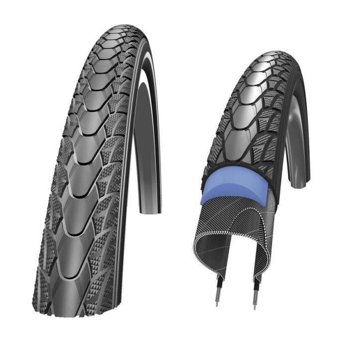 Pneu Schwalbe Marathon Plus 26X1.50 S-Guard Noir - Vélo loisir mixte