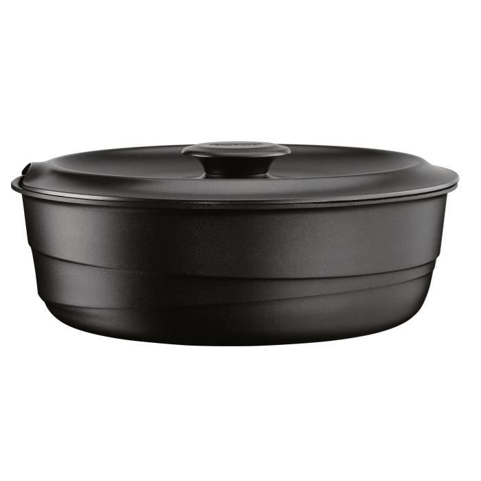 TEFAL L8563204 INGENIO FLAVOUR Sauteuse induction 24cm + Couvercle avec picots - Noir