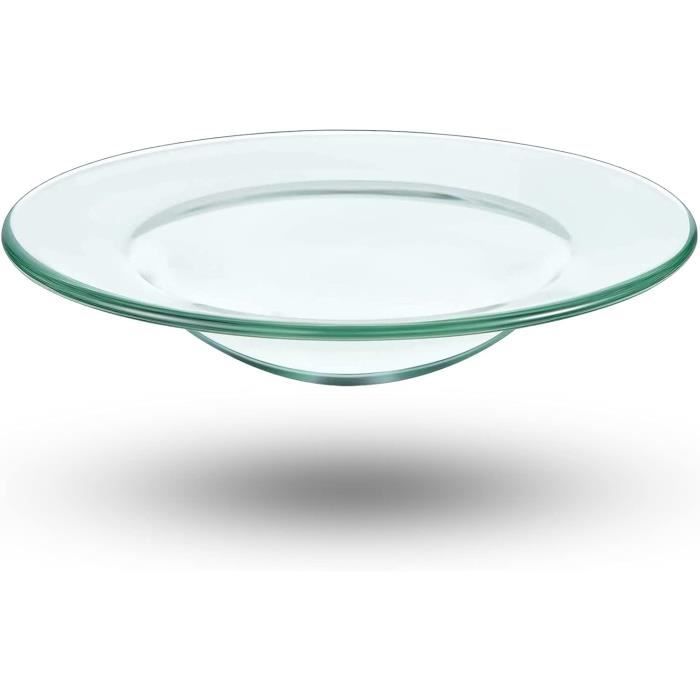 Plateaux En Verre De Remplacement Pour Chauffe-huile / Fondant Cire – 2 Pièces, 10 X 10 Cm, Transparent