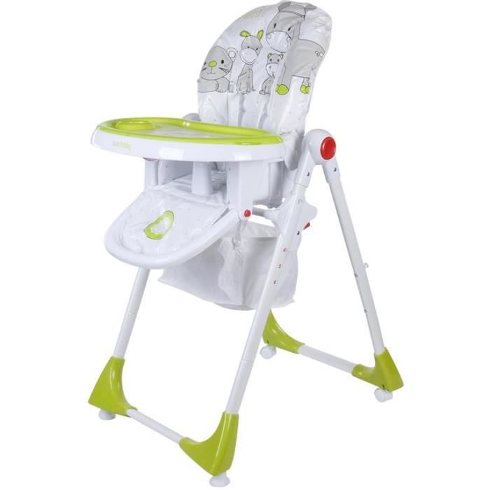 Chaise haute de bébé/enfant 636 mois Confort Lux  Verte.  Cdiscount
