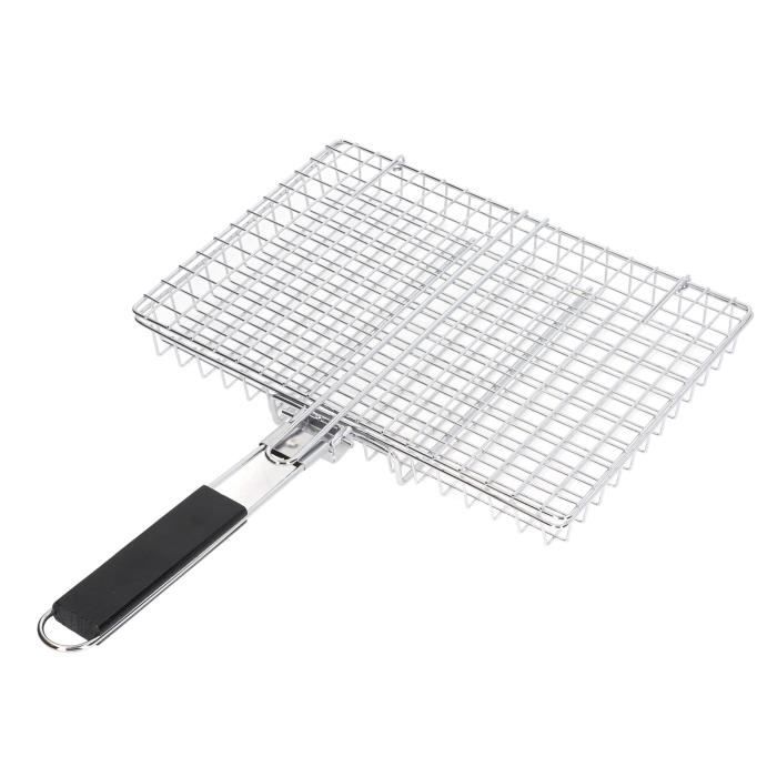 Panier à Griller pour Barbecue en Acier Inoxydable Pliant Réutilisable - TBEST