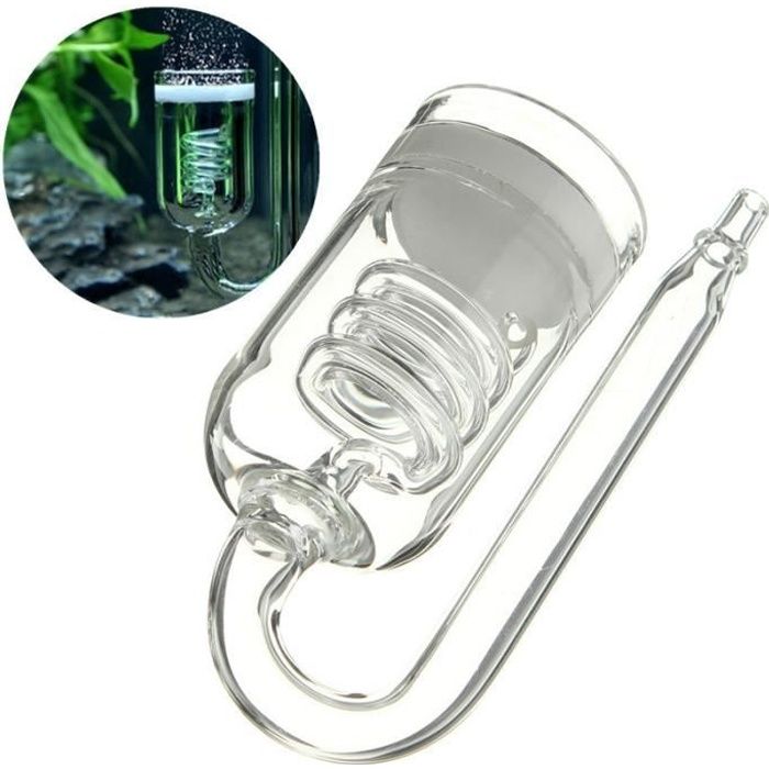 Comparer les prix de TEMPSA CO2 Diffuseur Verre Spirale 60L-300L Aquarium Plante Poisson Submersible Atomiseur
