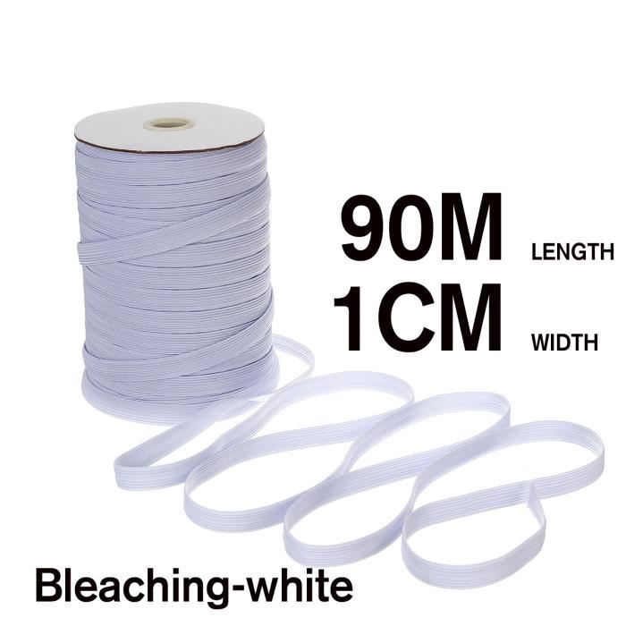 Bande Élastique Plate 2cm X 10m - Couture Élastique Polyester Pour Vêtements, Pantalons Et Créations DIY