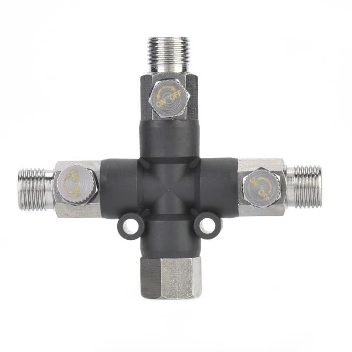 Distributeur D'air Comprimé à 2 Voies Avec 2 Raccords - Connecteur 1/4