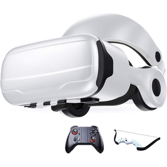 Casque VR 2K HD Avec Télécommande - Compatible Smartphones 4.7" à 7", Vision 95-120°, Léger Et Confortable