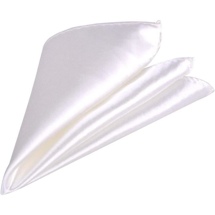 Mouchoirs En Coton Pour Homme - Lot De 12, 30x30 Cm - Blanc, Bords Festonnés - Pour Costume, Mariage, Occasions élégantes