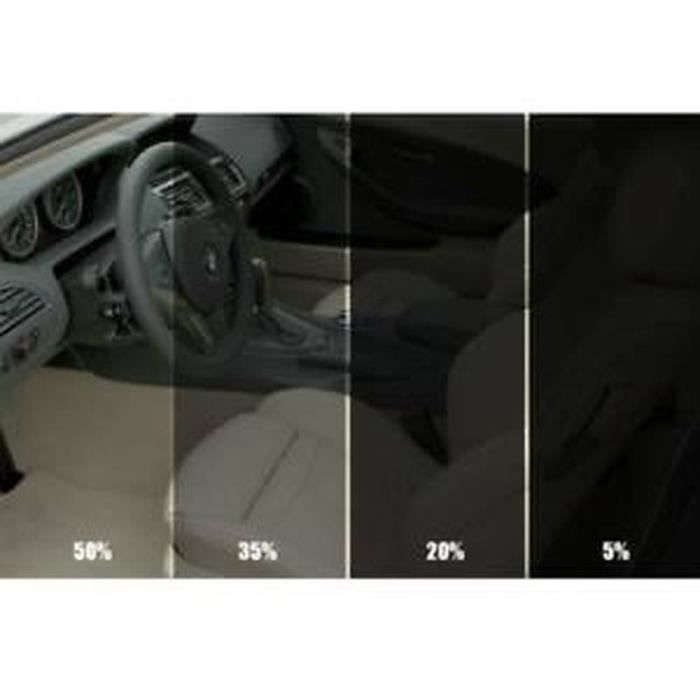 Film Solaire Teinté 20% VLT Pour Voiture - 3m X 50cm - Noir - Qualité Auto