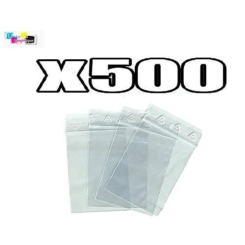 Lot De 500 Sachets Zip Transparents 11x17 Cm - Épaisseur 50 Microns, Compatible Alimentaire Et Congélation, LDPE Recyclable