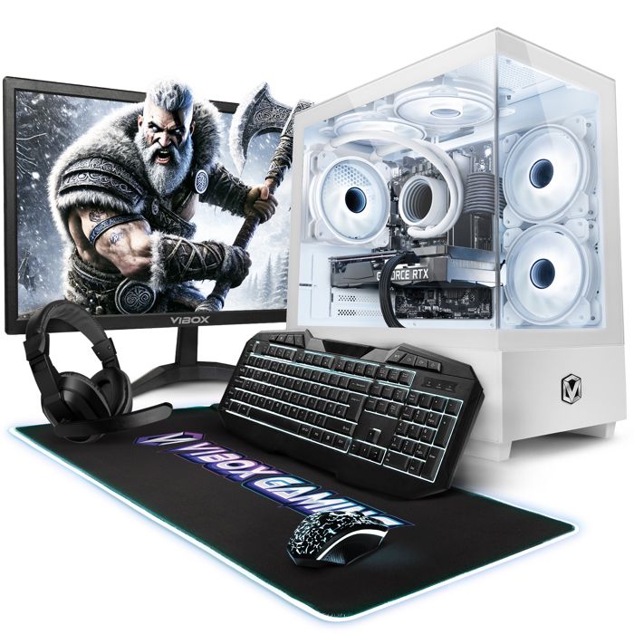 Vibox IV-8 PC Gamer – 23 Écran – AMD Ryzen 7 5700X – RTX 3050 6Go – 16Go RAM – 1TB SSD – Win11 – WiFi