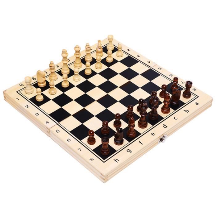 1 Jeu D Echecs Jouet D Intelligence En Bois Pliable Jouets Pieces Magnetiques Pour La Maison D Enfants Board Game Board Game Achat Vente Jeu Societe Plateau Cdiscount