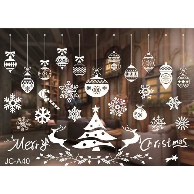 Autocollant Mural Père Noël Traversant Un Mur - Décal 35x40cm PVC - Décoration Fêtes, Salon, Chambre, Bureau