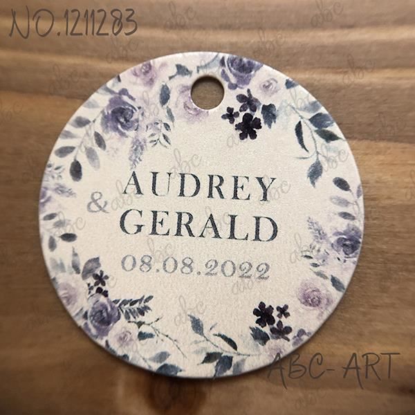 50 Étiquettes Cadeaux Personnalisées - 40x60mm - Pour Baptême, Communion, Anniversaire - Modèle 003