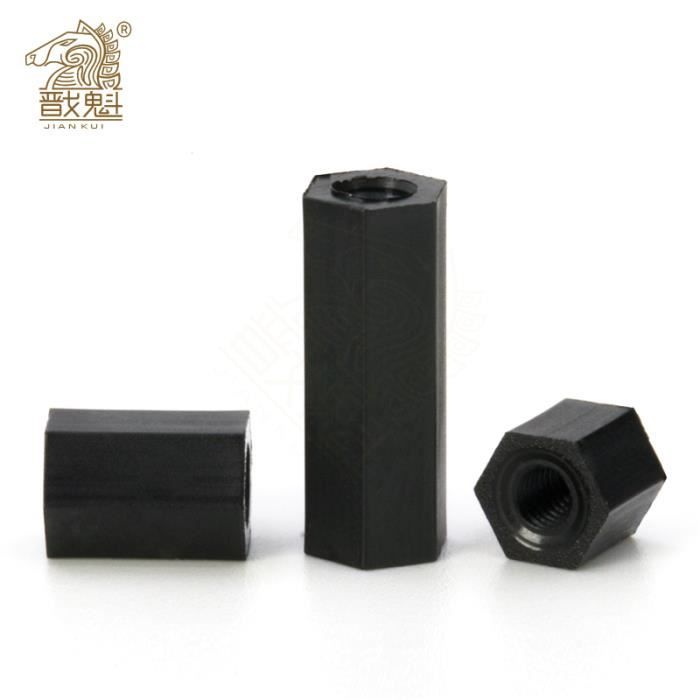 Rondelles Plastique Isolation Plat Entretoise Nylon Noir Assortiment Kit M2 M2.5 M3 M4 M5 M6 M8
