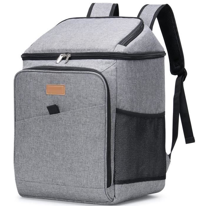 Sac à Dos Réfrigérant CampFeuer 20L – Isolant, Léger, Imperméable – Pour Plage, Camping, BBQ – Gris