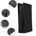 PS5 Façades de Protection Noir Plaque de Remplacement pour Disc Playstation 5, Noir Mat-1