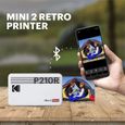 Kodak Mini 2 Retro Imprimante Photo Mobile pour Smartphone (iPhone & Android), Imprimante Bluetooth, 5,4 x 8,6cm, White + 68 Photos-1
