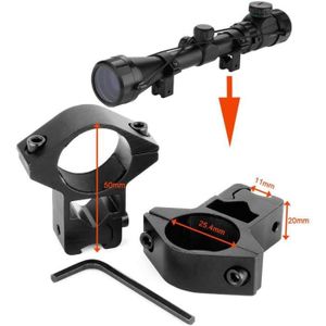 Lunette de visée compacte 3-9x40 Réticule Lumineux Rouge/Vert Parallaxe Corrigéex Rail 20 mm - Lunettes de visée Airsoft (14640208