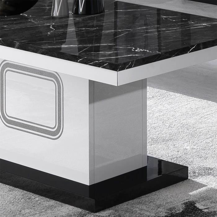 Plateau de table professionnel rectangulaire en marbre noir 4