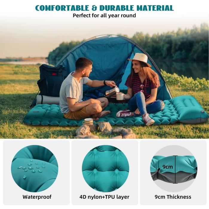 Randonnée nature Matelas de sol gonflable Coussin d'Air avec oreiller