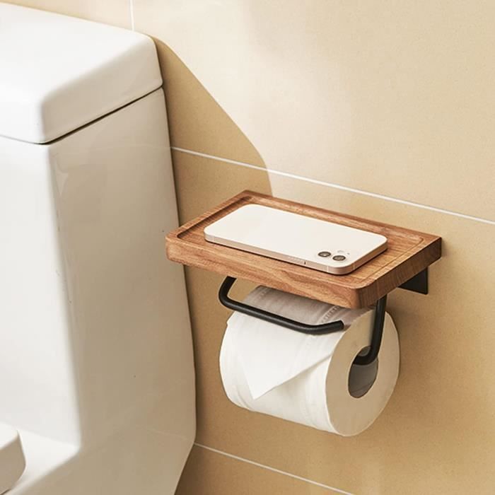 Porte-Papier Toilette Sans Perçage - En Bambou - Pour Papier Toilette - Sans  Perçage - Chêne Rouge[u1842] - Cdiscount Bricolage