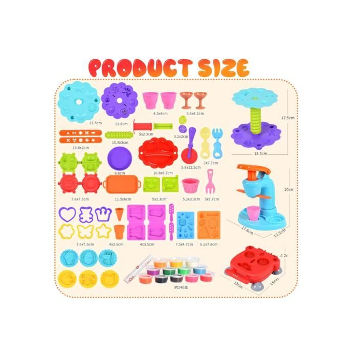 TIDEVAN Kit 29 Pièces Outils Pâte à Modeler – Rouleau, Couteaux, Emporte-pièces, Extrudeuses – Accessoires Créatifs Pour Enfants Dès 3 Ans