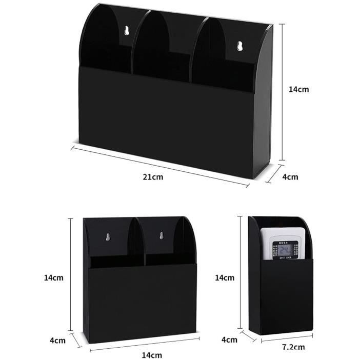 Supports de Télécommande, Support Mural Magnétique pour Rangement en Noir,  Support de Télécommande Mural (Lot de 3) - Cdiscount Maison