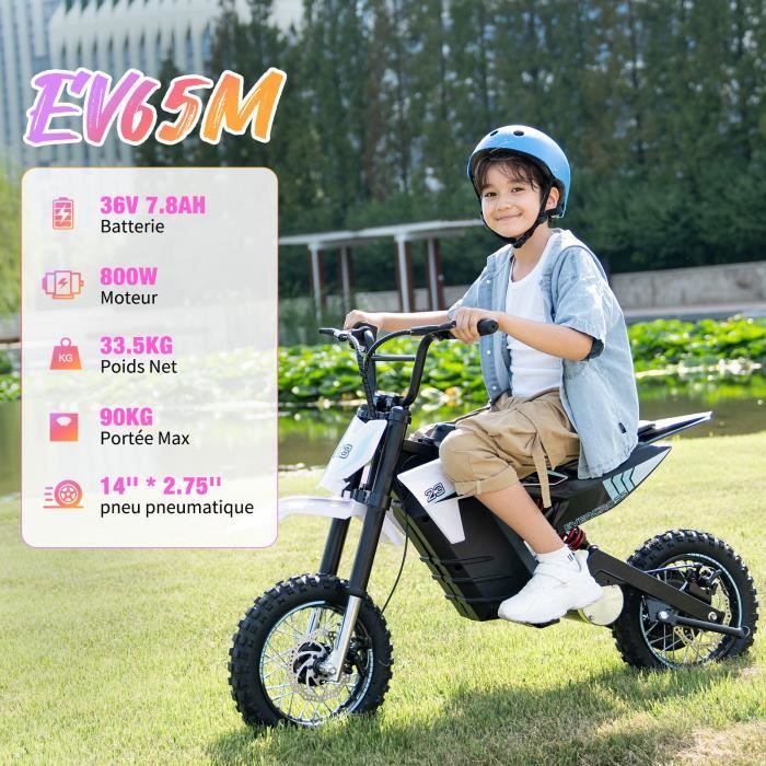 Trottinette électrique pliable EverCross EV06C - 6,5'' - Enfant - Vitesse  15 KM/H - Affichage LED - Lumières LED - Cdiscount Sport