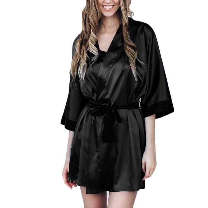 Peignoir shop noir satin