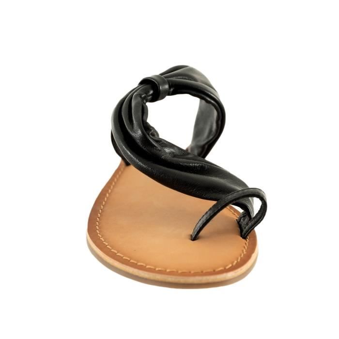 Tongs LPB Bresilia Cuir Noir Femme Taille 36 Cdiscount Sport