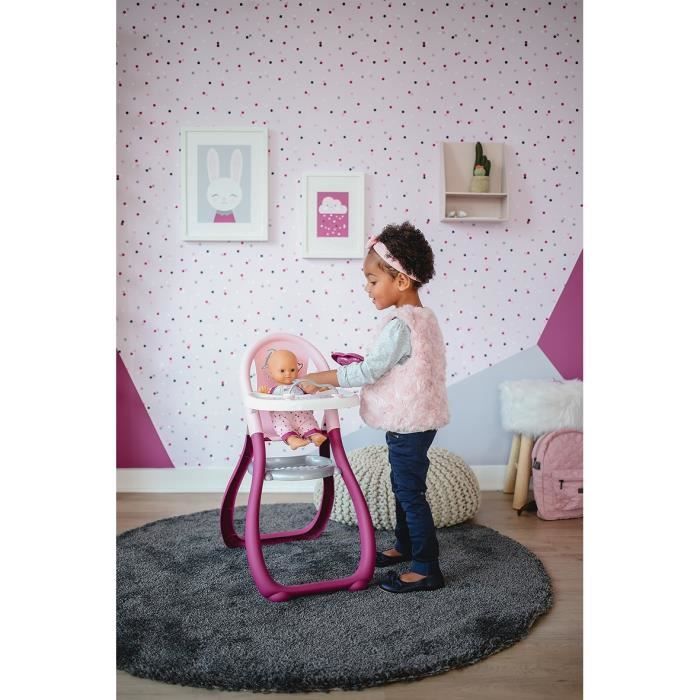 Chaise haute pour poupon Smoby Baby Nurse - Accessoire poupée