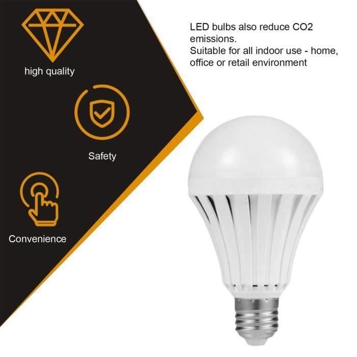 Chuntin-1 Pc 5W LED Ampoules De Secours E27 Ampoule B22 Lampe D'éclairage  Rechargeable 220V Blanc - Cdiscount Maison
