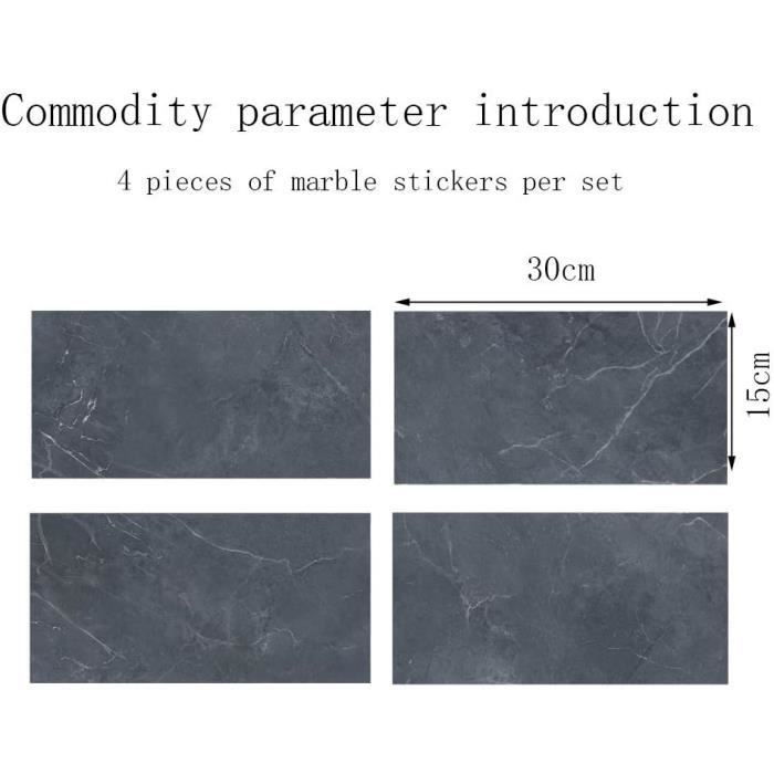 Lot De 10 Stickers Carrelage Géométriques 15x15 Cm - PVC Adhésif - Pour Cuisine, Salle De Bain - Amovible