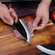 Couteau de Cuisine Fait à la Main,couteau de Boucher Japonais,Couteau à Viande, Couteau à Désosser avec Manteau, Utilisé pour H160-2