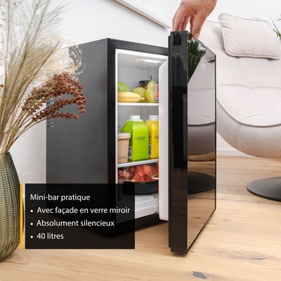 Mini Frigo First Austria 40L - Silencieux Sans Congélateur - Idéal Chambre, Bureau, Hôtel